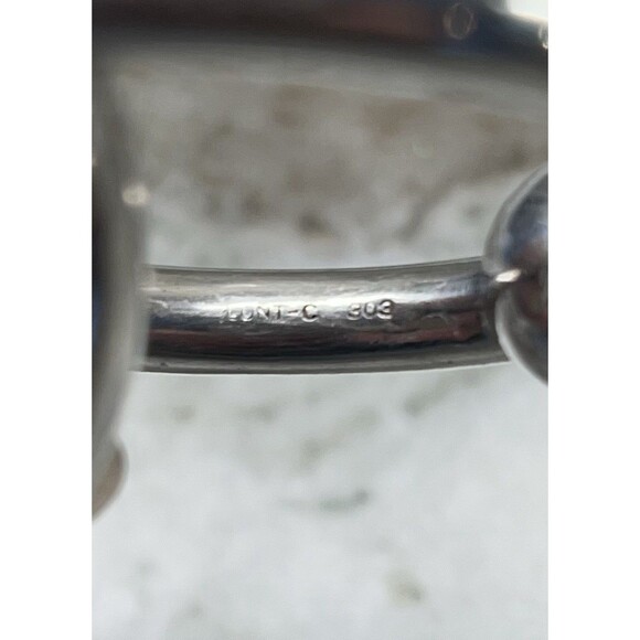 3 ring Silver Baby Rattle/teether Lunt-C303 Vintage Classic Rattler Shiny - Picture 3 of 6